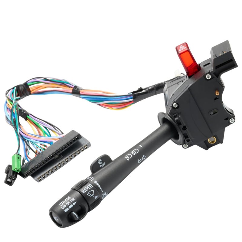 Lin Cin Yin Turn Signal Switch for 1999-2002 Chevy Silverado Avalanche Tahoe Suburban GMC Sierra Yukon 1500 2500 3500 Cadilla Escalade Multifunction Wiper Control, Washers, Hazard, Cruise Control 26100839 CBS1038 - Image 1